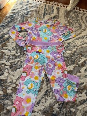 Care Bears Pastel Print Pajama Set in Pink, Purple, Mint, Yellow